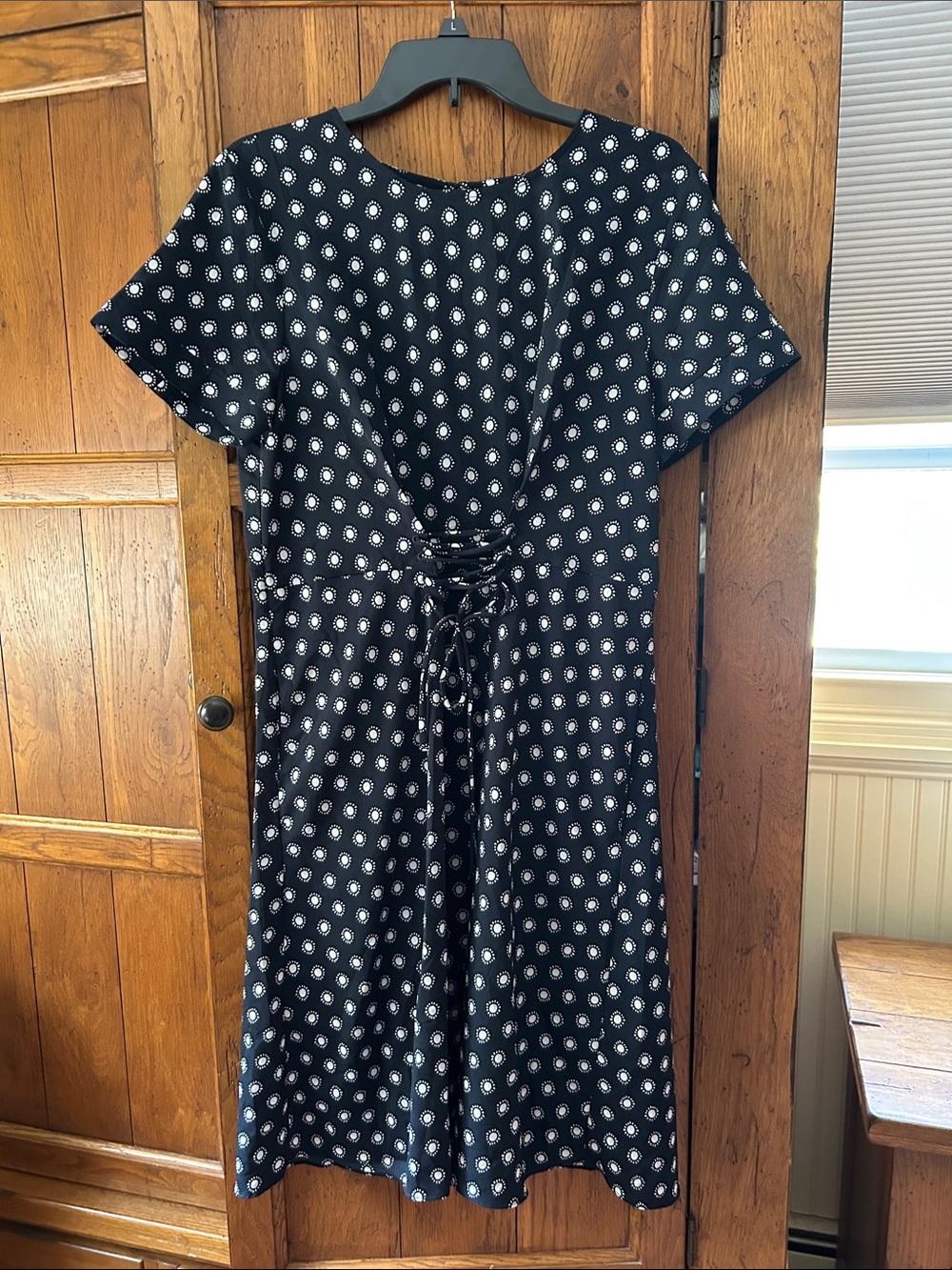Banana Republic Navy Floral Tie-Front Women’s Dress